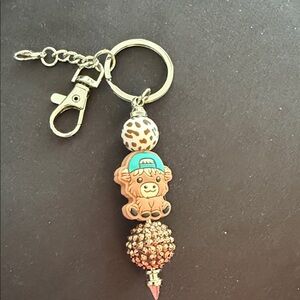 Cute Animal Key Holder with Gold Accents